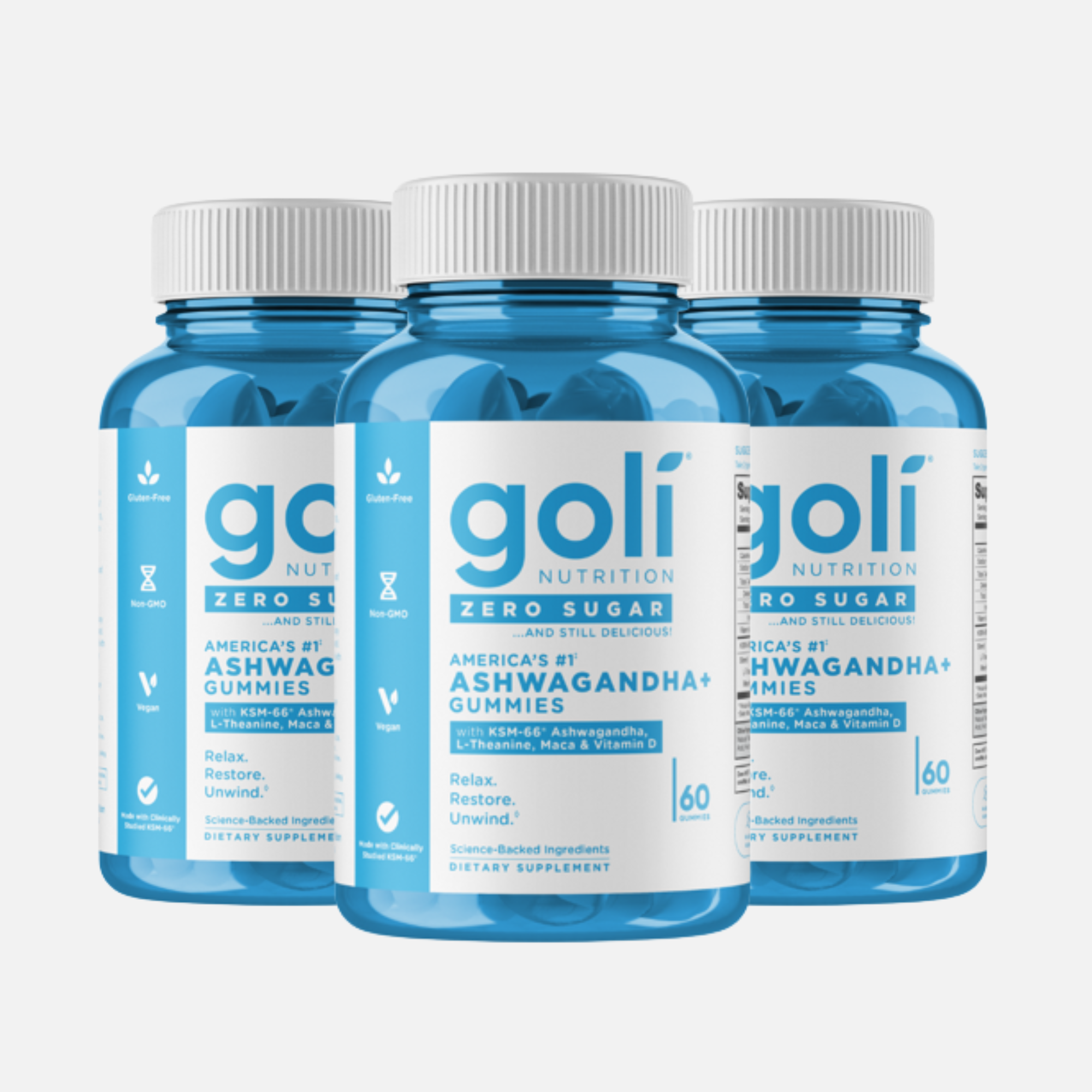 3 Bottles of Ashwagandha Zero Sugar