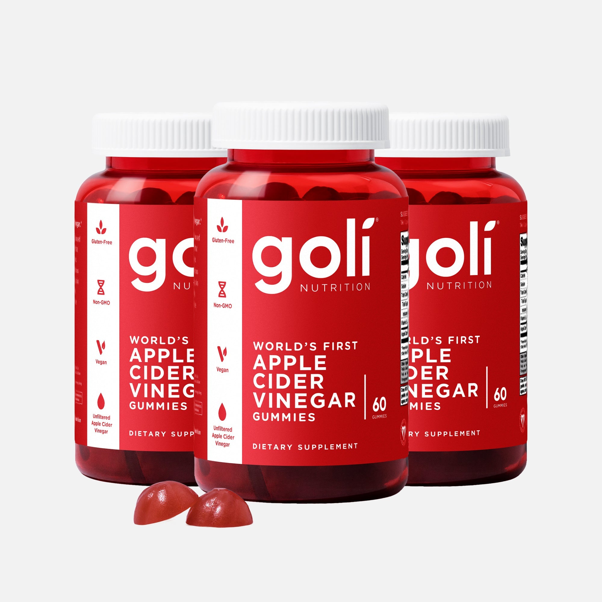 3 Bottles of Apple Cider Vinegar Gummies