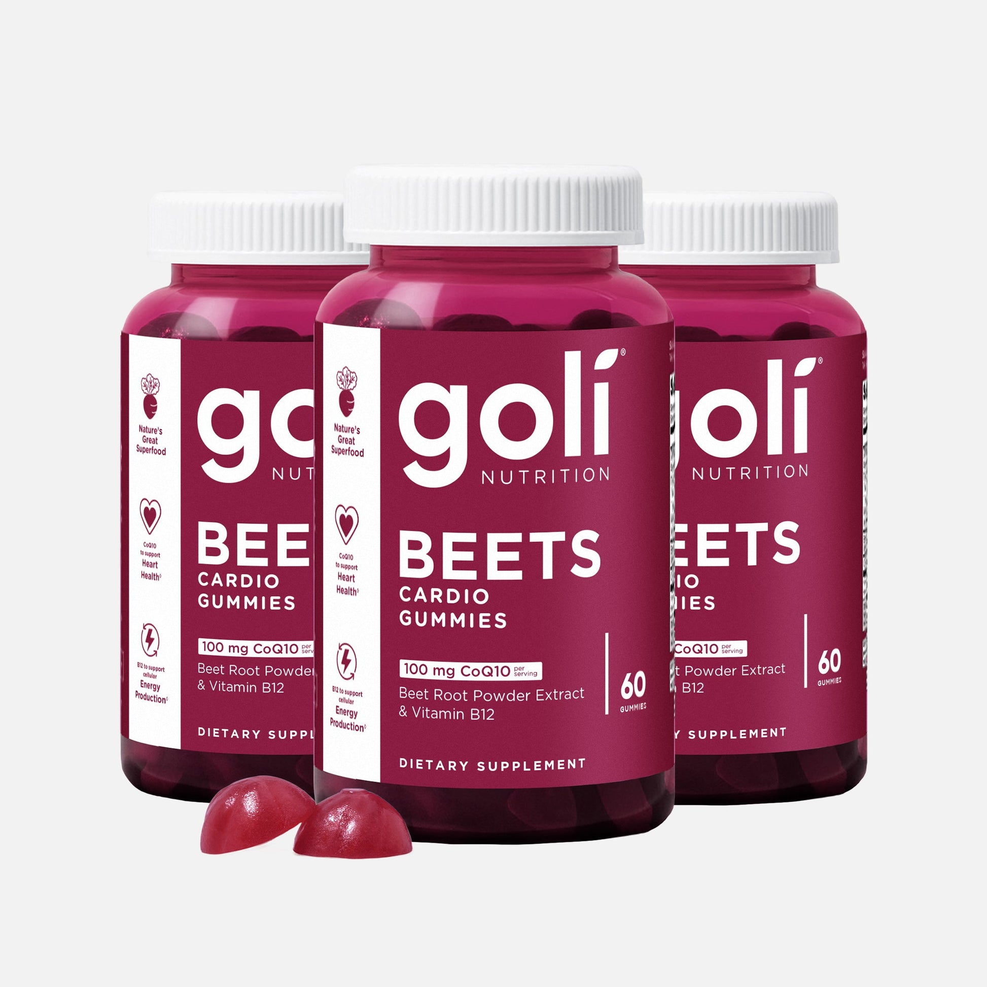 3 Bottles of Beets Cardio Gummies