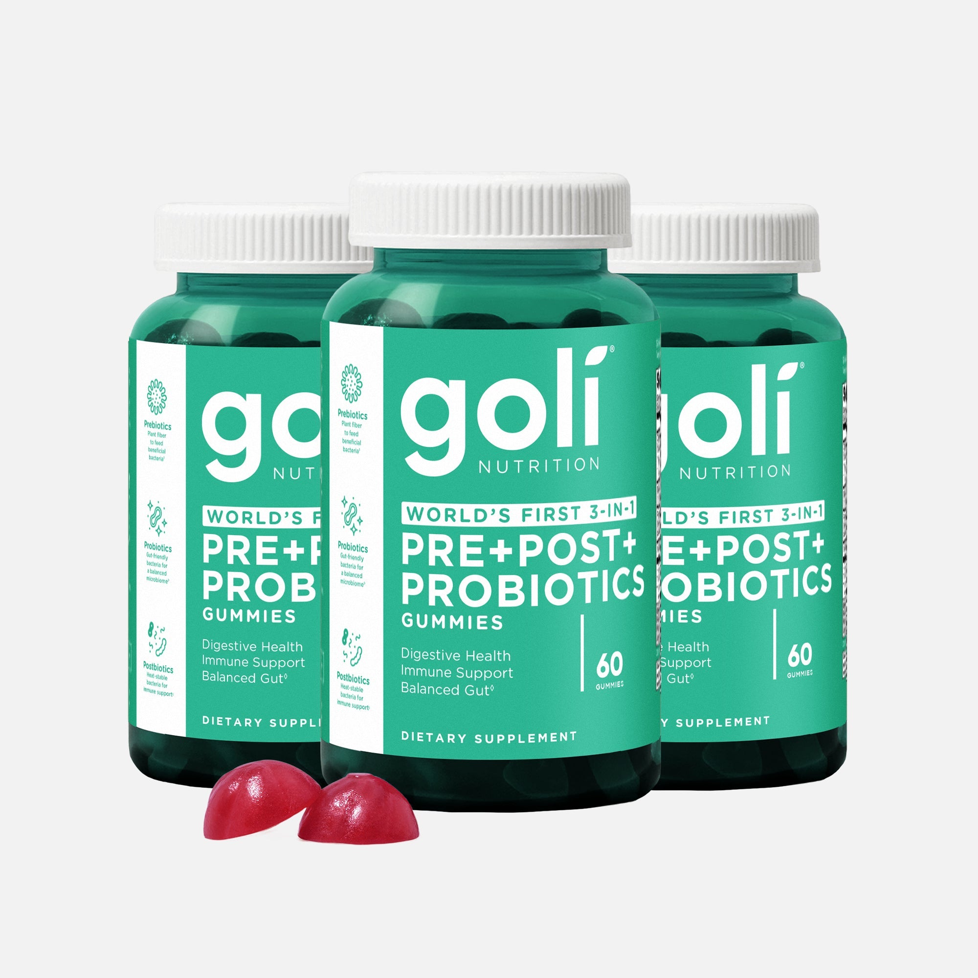 3 Bottles of Probiotic+ Gummies