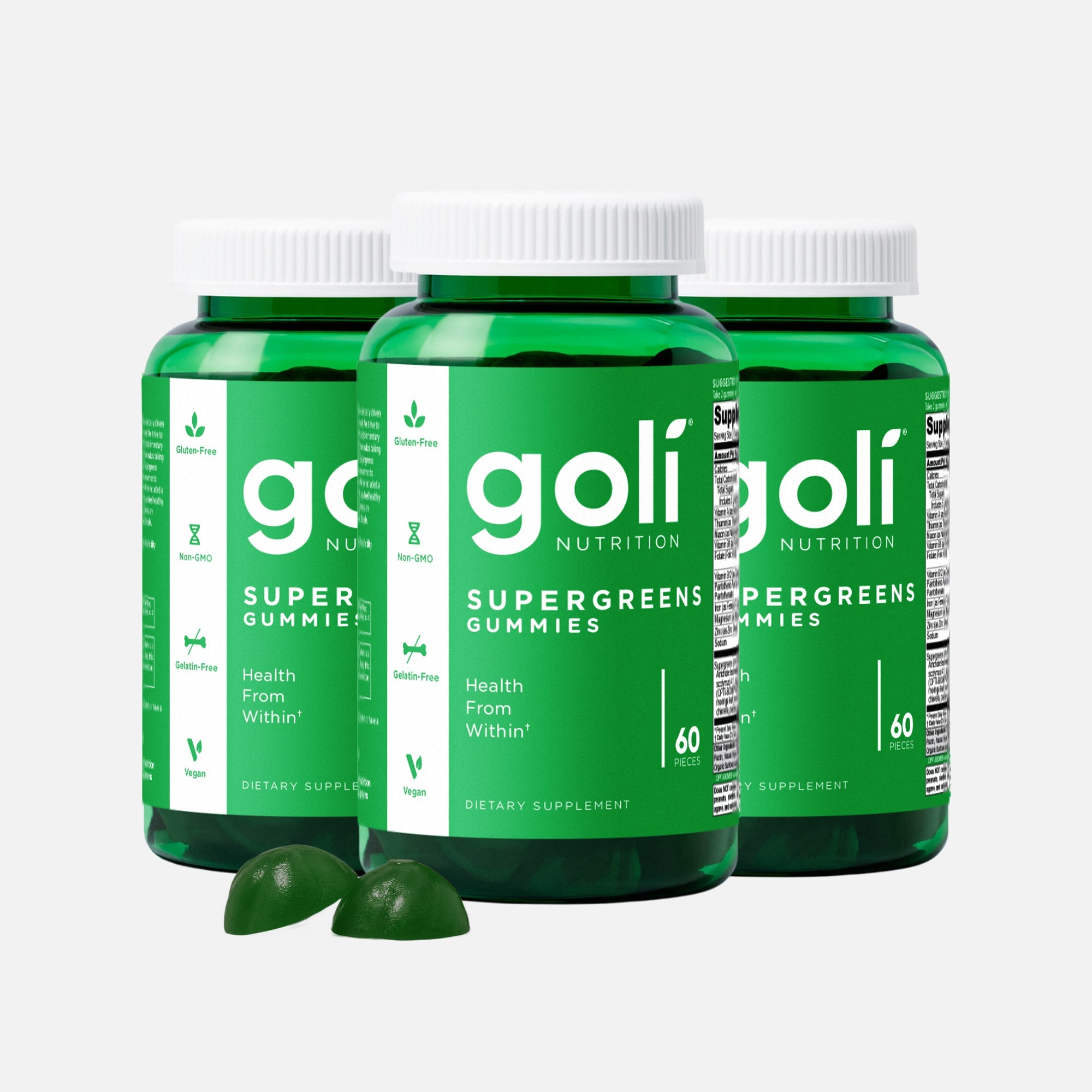 3 Bottles of Supergreens Gummies